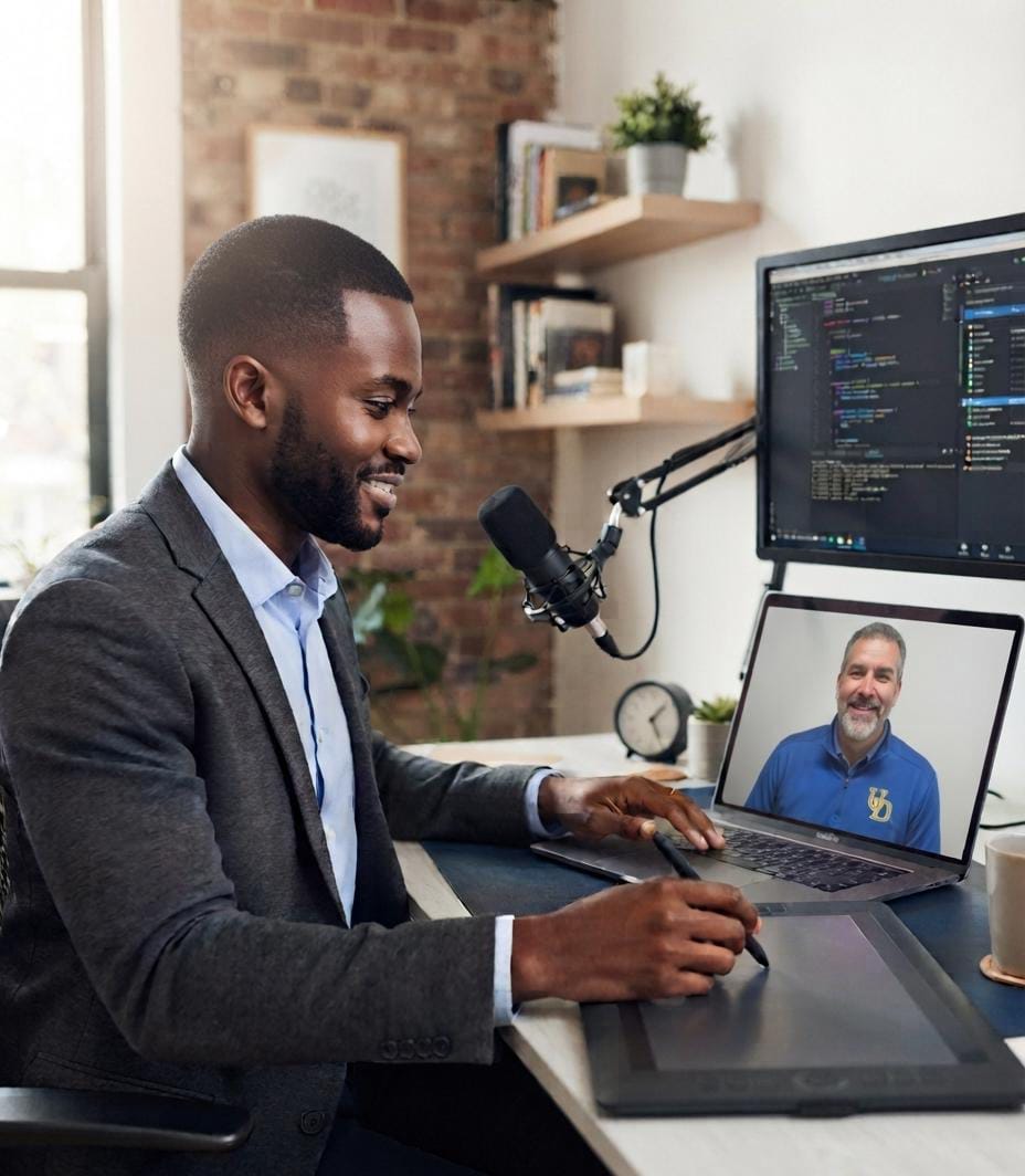 Executive Assistant managing an executive's schedule from a home office