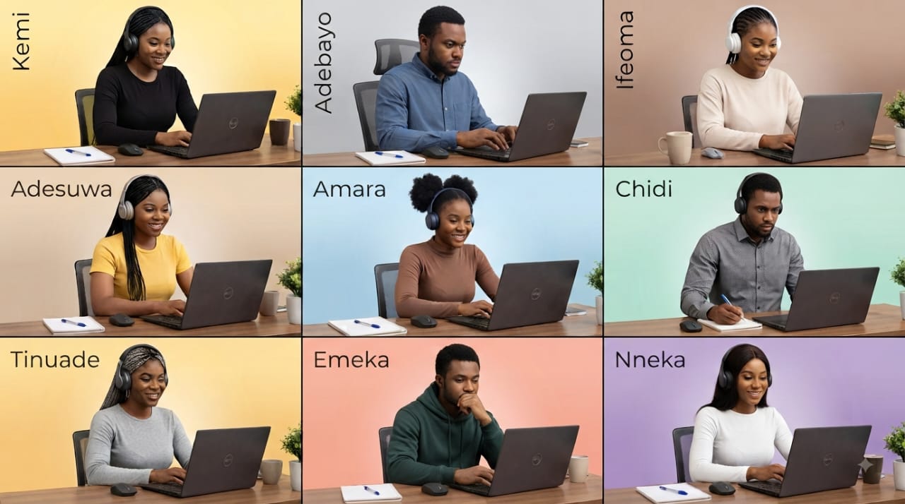 Grid of Fushure-trained Executive Assistants working remotely